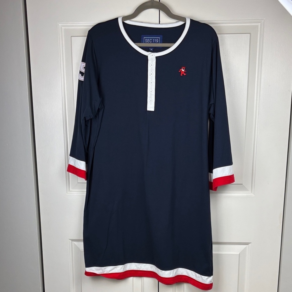 Section 119 Grateful Dead Dancing Bear Henley Dress - Size XL